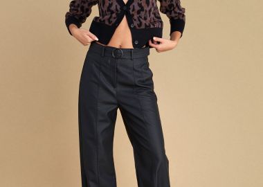 Παντελόνι δερματίνη με ζώνη - 5206634974921 -  - 