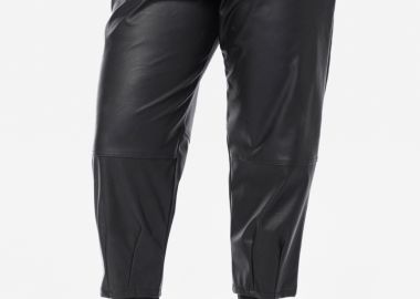 Παντελόνι δερματίνη σε μαύρο χρώμα -  - 