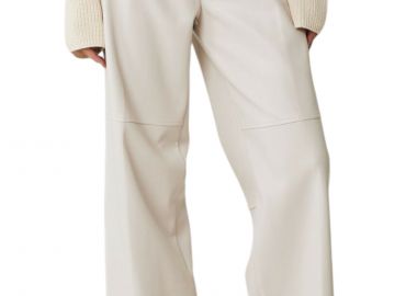 Παντελόνι Δερμάτινο Mexx Wide CF1374036W-Pearl White Γυναικείο - Mexx - 