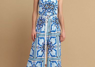 Παντελόνι εμπριμέ με ζώνη - 5206634960214 -  - 