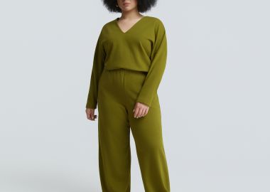 Παντελόνι φούτερ barrel με τσέπες - MAT FASHION - 