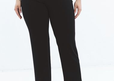 Παντελόνι heavy scuba με ρεβέρ σε μαύρο χρώμα -  - 