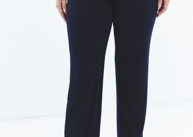 Παντελόνι heavy scuba με ρεβέρ σε μπλε χρώμα -  - 