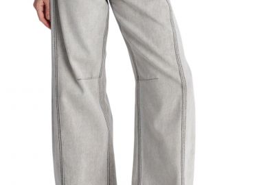 Παντελόνι Jean Ale Wide Leg Με Ζώνη 8922971-GREY Γυναικείο - Ale - 