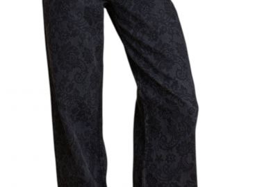 Παντελόνι Jean Attrattivo Με Ανάγλυφο Μοτίβο 9921679-BLACK Γυναικείο - Attrattivo - 