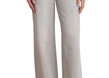 Παντελόνι Jean Attrattivo Straight Με Διαμαντάκια 9922935-GREY Γυναικείο - Attrattivo - 