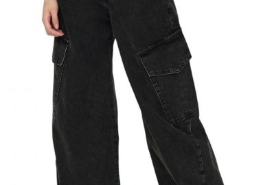 Παντελόνι Jean Only Onlpernille Hig Waist Cargo Jogger 15297358-Black Denim Γυναικείο - Only - 