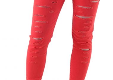 Παντελόνι Jean Vans High Rise Back Flame VN0002ZWH8Q1-V2ZWH8QS Γυναικείο - Vans - 