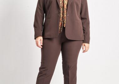 Παντελόνι κοστουμιού ανορθωτικό κρεπ με τσάκιση -  - 