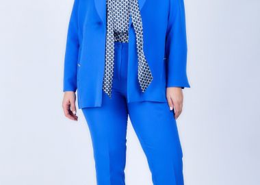 Παντελόνι κοστουμιού ανορθωτικό κρεπ με τσάκιση -  - 