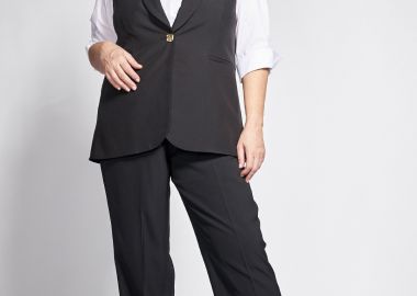 Παντελόνι κοστουμιού tailored κρεπ σε ίσια γραμμή -  - 