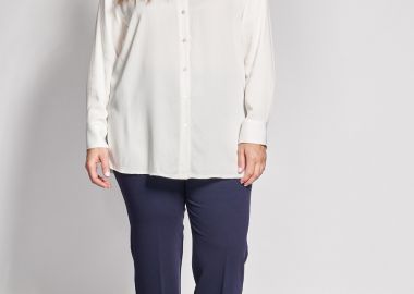 Παντελόνι κρεπ με τσάκιση -  - 