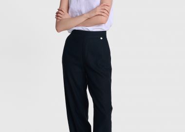 Παντελόνι λινό με ελαστική μέση - 5206634912589 -  - 