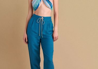 Παντελόνι λινό με κορδόνι - 5206634944627 -  - 