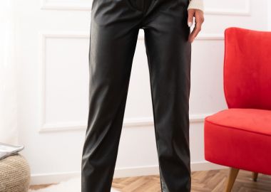 ΠΑΝΤΕΛΟΝΙ ΜΑΥΡΟ ΔΕΡΜΑΤΙΝΗ -MARSELA - sense-shop - 