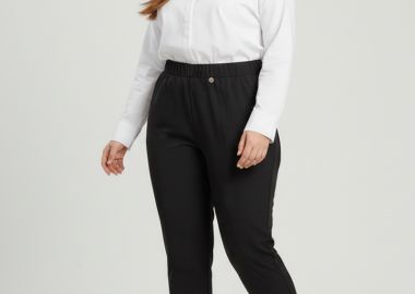 Παντελόνι με φερμουάρ στο πλάι σε μαύρο χρώμα -  - 