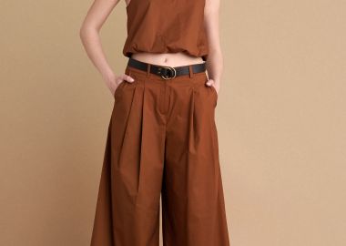 Παντελόνι με πιέτες και ζώνη - 5206634958495 -  - 