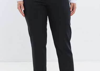 Παντελόνι με πολύ ψηλή μέση σε μαύρο χρώμα -  - 