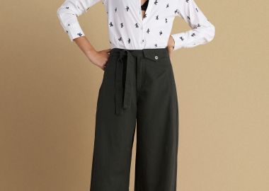 Παντελόνι paperbag με ζώνη - 5206634984777 -  - 