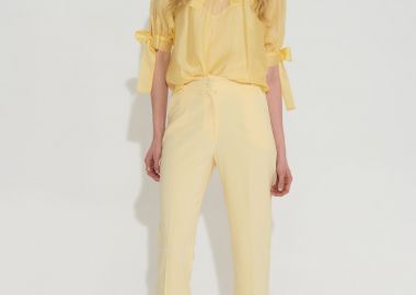 Παντελόνι Ψηλόμεσο Με Πιέτες DEJAVU -  - 