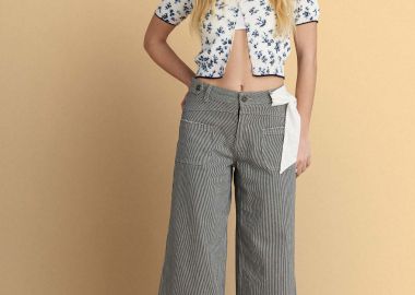Παντελόνι τζιν baggy ριγέ - 5206179072144 -  - 