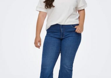 Παντελόνι τζιν flared με άνοιγμα -  - 