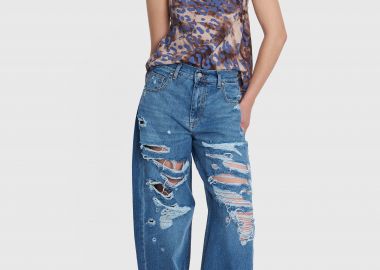 Παντελόνι τζιν loose με σκισίματα - 5206634911117 -  - 