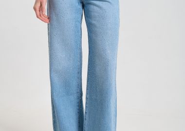 Παντελόνι Τζιν Με Στρας & Ζωνάκι -  - 