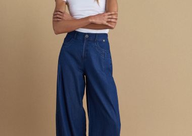 Παντελόνι wide leg denim όψη - 5206634826794 -  - 