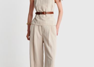 Παντελόνι wide leg με πιέτες - 5206179084291 -  - 