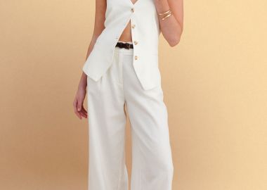 Παντελόνι wide leg με ζώνη - 5206179078351 -  - 