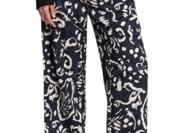 Παντελόνι Υφασμάτινο Ale Με Abstract Print 8921492-BLACK Γυναικείο - Ale - 