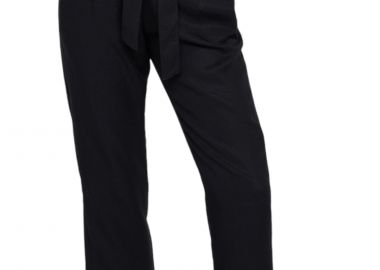 Παντελόνι Υφασμάτινο Ale Με Λάστιχο Και Υφασμάτινη Ζώνη 8911685-BLACK Γυναικείο - Ale - 