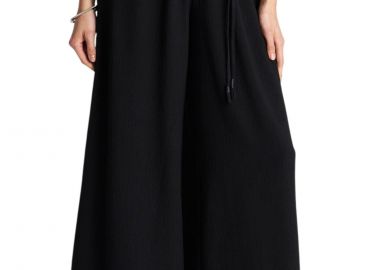 Παντελόνι Υφασμάτινο Ale Με Λάστιχο Και Ζώνη 82276008-BLACK Γυναικείο - Ale - 