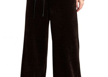 Παντελόνι Υφασμάτινο Attrattivo Κοτλέ Με Ζώνη 9922244-BROWN Γυναικείο - Attrattivo - 