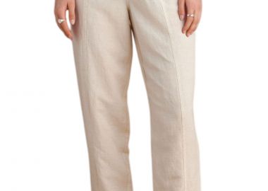 Παντελόνι Υφασμάτινο Attrattivo Λινό Με Ρεβέρ 9920942-NATURAL Γυναικείο - Attrattivo - 