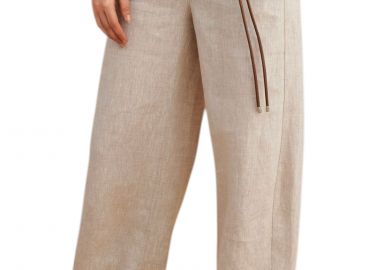 Παντελόνι Υφασμάτινο Attrattivo Λινό Με Ζωνάκι 9923012-NATURAL Γυναικείο - Attrattivo - 