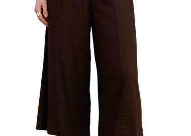 Παντελόνι Υφασμάτινο Attrattivo Ζιπ Κιλότ Με Διακοσμητικά Κουμπιά 9916883G-BROWN Γυναικείο - Attrattivo - 