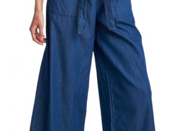 Παντελόνι Υφασμάτινο Attrattivo Ζυπ Κυλότ Με Ζώνη 9918755-BLUE Γυναικείο - Attrattivo - 