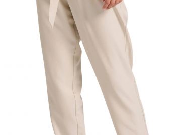 Παντελόνι Υφασμάτινο Funky Buddha Casual Με Πιέτες FBL010-132-02-CHALK Γυναικείο - Funky Buddha - 