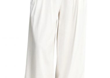 Παντελόνι Υφασμάτινο Funky Buddha Linen Blend FBL013-124-02-OFF WHITE Γυναικείο - Funky Buddha - 
