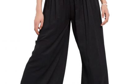 Παντελόνι Υφασμάτινο Funky Buddha Ψηλόμεση FBL007-121-02-BLACK Γυναικείο - Funky Buddha - 