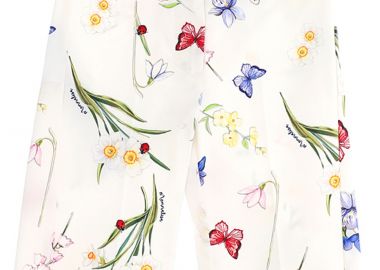 Παντελόνι Υφασμάτινο Monnalisa Με Floral Print 115427 5611-0099 Κορίτσι - Monnalisa - 
