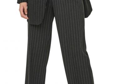 Παντελόνι Υφασμάτινο Only Onlbrie Mid Waist Straight Pinst 15304267-Dark Grey Melange Γυναικείο - Only - 