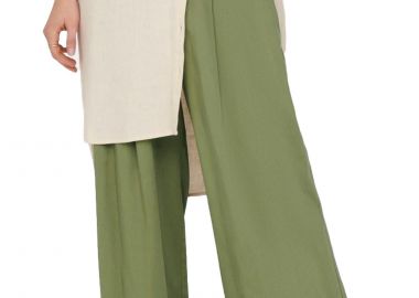 Παντελόνι Υφασμάτινο Only Onlkenya Life Wide 15287485-Aloe Γυναικείο - Only - 