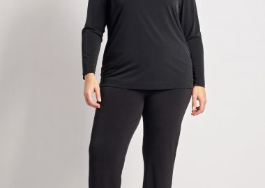 Παντελονι ζέρσεϋ με λάστιχο στη μέση -  - 