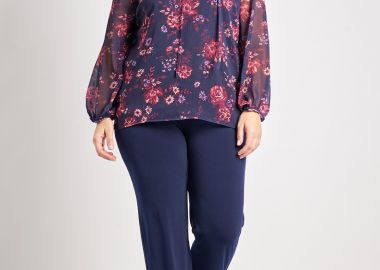 Παντελονι ζέρσεϋ με λάστιχο στη μέση -  - 