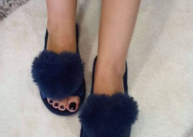 Παντόφλες φάσα με καρδιά - Μπλε - Issue - 