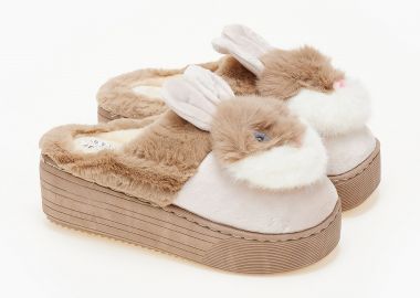 Παντόφλες λαγουδάκια - Μπεζ - Issue - 