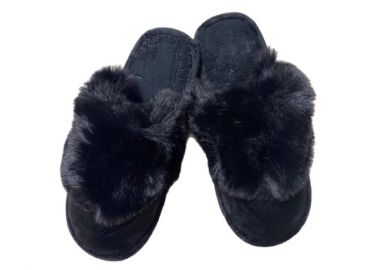 Παντόφλες Lulu Mαύρο - Amelie's - 